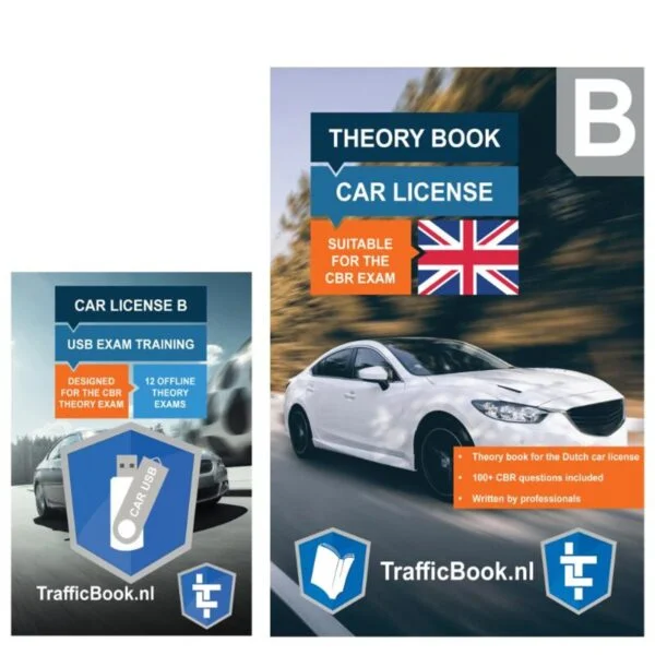 leertheorie.nl - Car License Theory Book + USB - English Car Exam Dutch - 2023