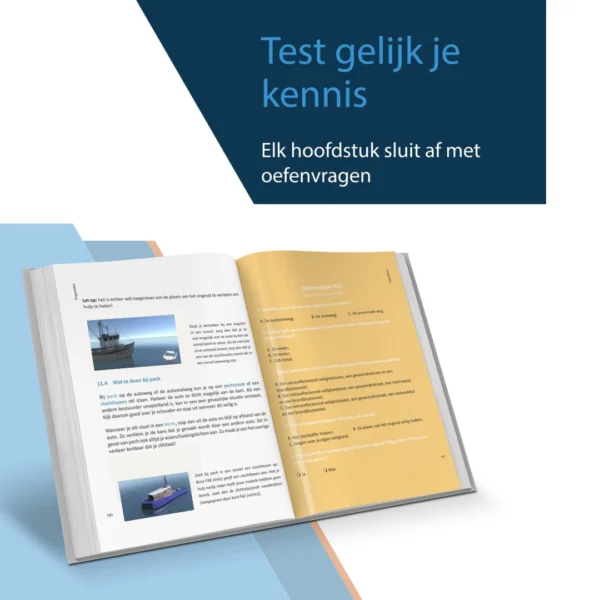 Boek met test gelijk je kennis onderschrift