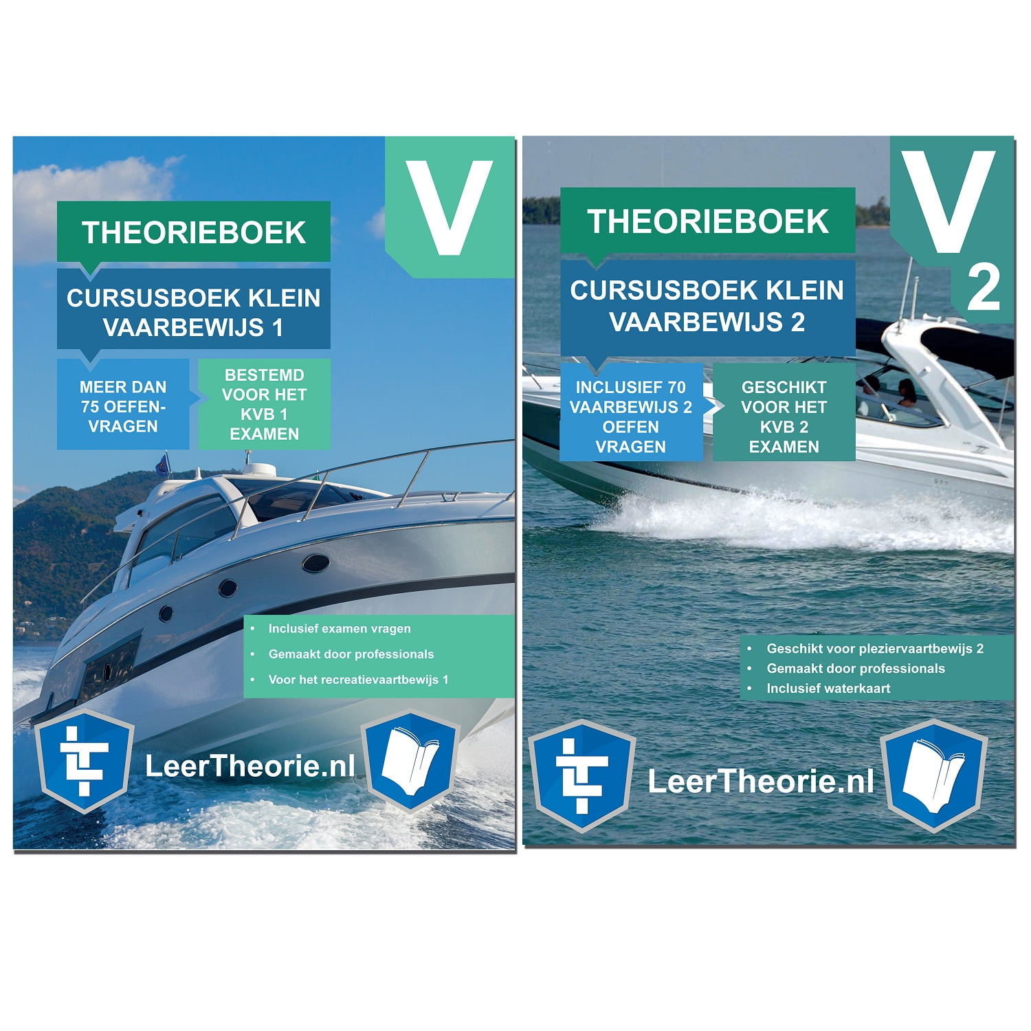 leertheorie.nl - Theorieboek Cursusboek - Klein Vaarbewijs 1 - Klein Vaarbewijs 2 - Nederland - KVB 1 - KVB1 - KVB 2 - KVB2 - LeerTheorie