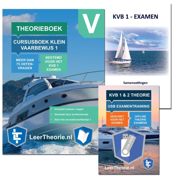 leertheorie.nl - Theorieboek Cursusboek + Samenvatting + USB - Klein Vaarbewijs 1 - Nederland - KVB 1 - KVB1 - LeerTheorie
