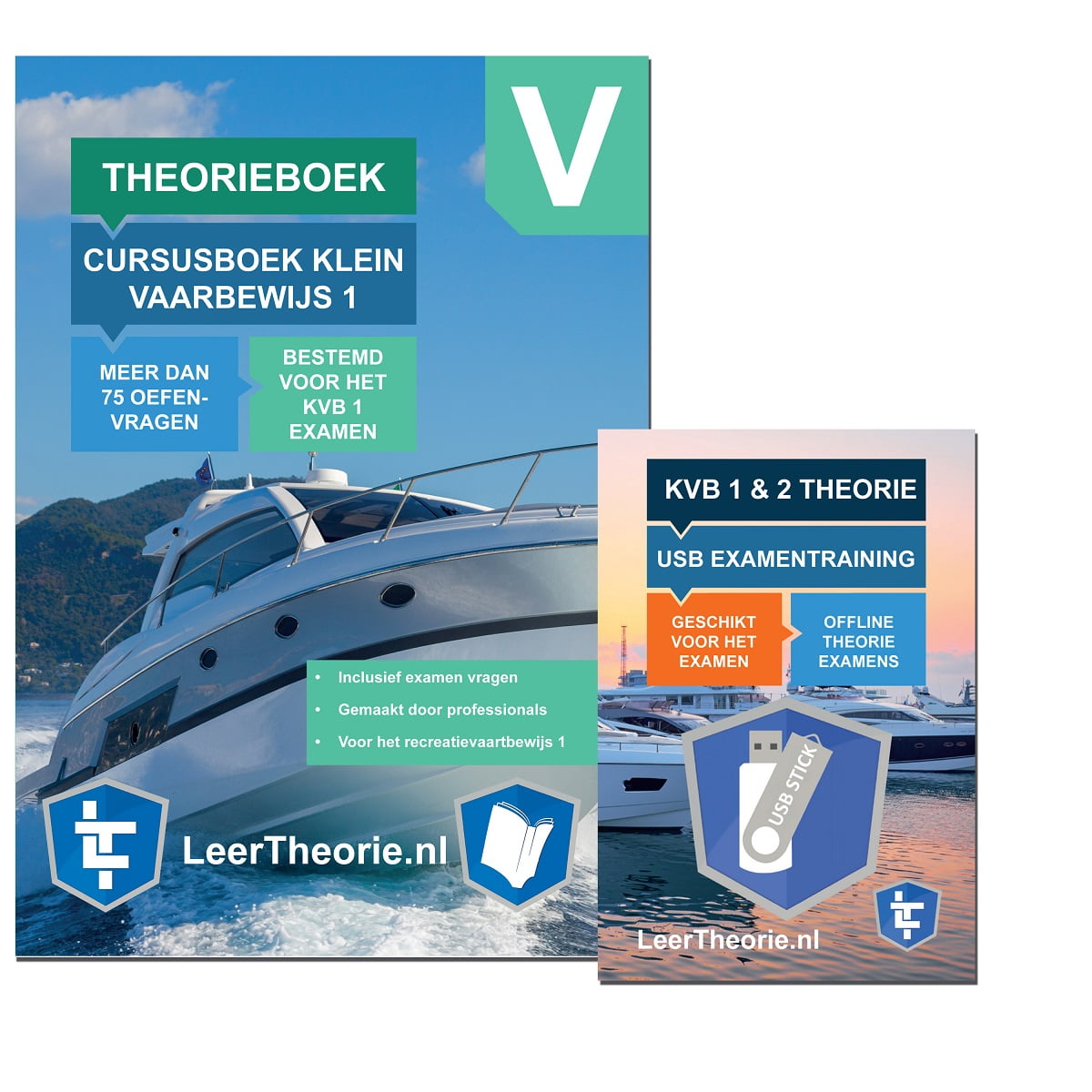 leertheorie.nl - Theorieboek Cursusboek + USB - Klein Vaarbewijs 1 - Nederland - KVB 1 - KVB1 - LeerTheorie