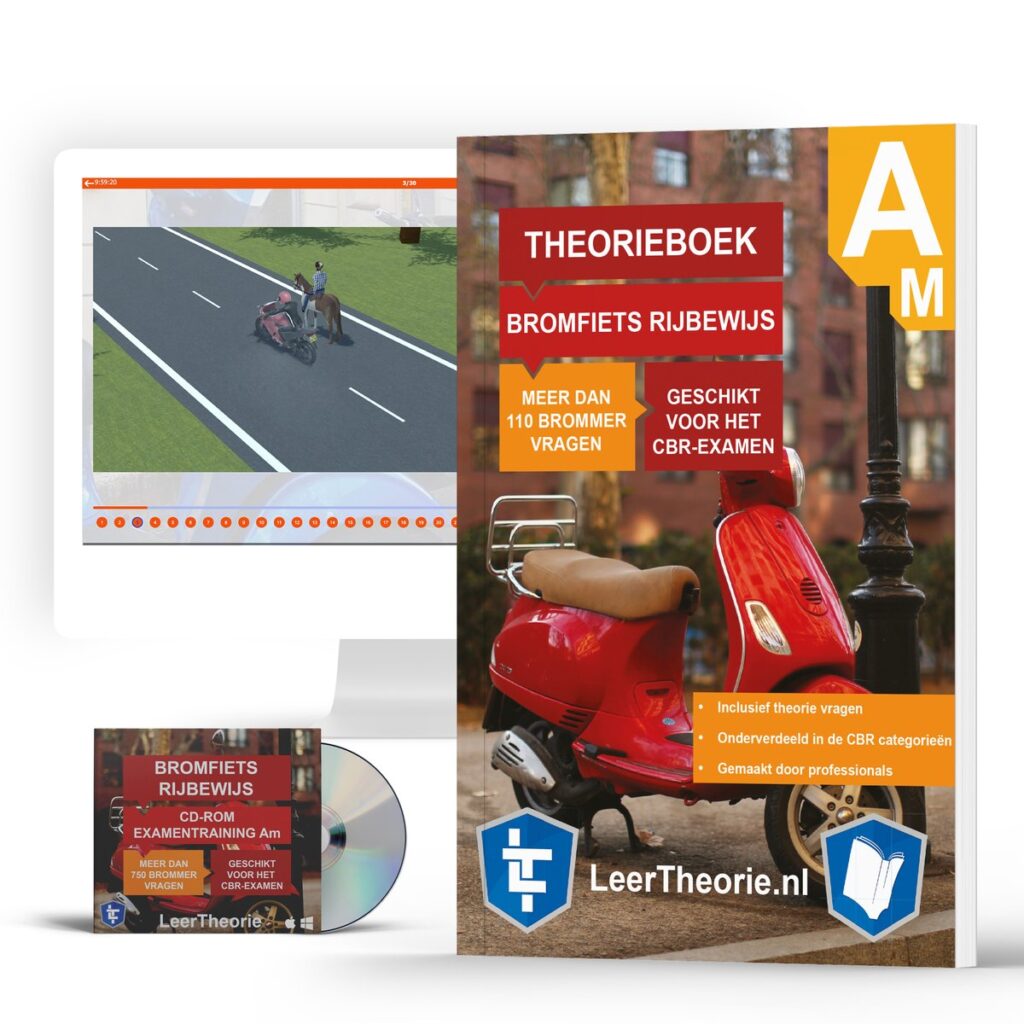 LeerTheorie-Scooter-Theorieboek-CD-Rijbewijs-AM-Bromfiets-Examen